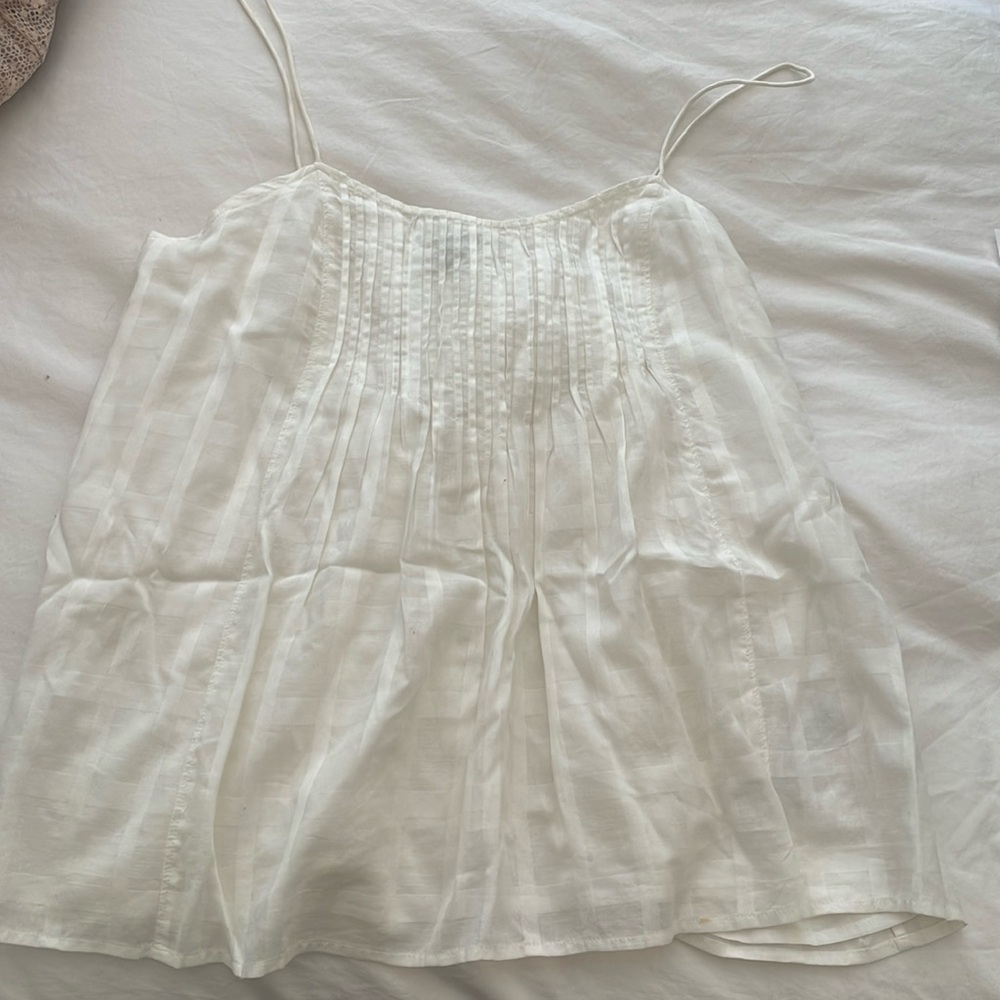 Jcrew white cotton tank